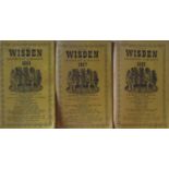 WISDEN CRICKETERS' ALMANCKS 1955, 57 & 59.