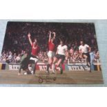 MANCHESTER UNITED SIGNED PHOTO JIMMY GREENHOFF 1977 FA CUP FINAL