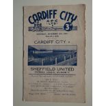 1950-51 CARDIFF V SHEFFIELD UNITED