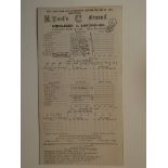 CRICKET - 1925 MIDDLESEX V LANCASHIRE SCORECARD