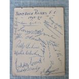 SHAMROCK ROVERS AUTOGRAPH PAGE 1949-50