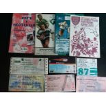 RUGBY UNION - SMALL COLLECTION OF PROGRAMMES & TICKETS