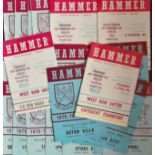 WEST HAM - 24 HOME PROGRAMMES FROM 1975-76 INC 4 EUROPEAN CUP WINNERS CUP