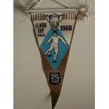 LEEDS UNITED - VINTAGE 1968 LEAGUE CUP WINNERS PENNANT