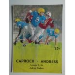 AMERICAN FOOTBALL - 1976 CAPROCK V ANDRESS