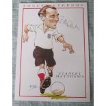 STANLEY MATTHEWS POSTCARD SIGNED