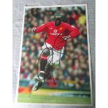 MANCHESTER UNITED SIGNED PHOTO DWIGHT YORKE