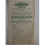 1949 WEST BROMWICH ALBION V FULHAM BRITISH RAIL HANDBILL