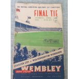 FA CUP 1949 FINAL PROGRAMME LEICESTER CITY V WOLVES