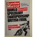 SPEEDWAY - 1983 WORLD CHAMPIONSHIP BRITISH FINAL AT COVENTRY - PROGRAMME & TICKET