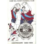 RUGBY UNION - CAMP HILL (OLD EDWARDIAN'S) CENTENARY 1893 - 1993 HISTORY