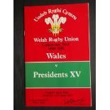 RUGBY UNION - 1981 WALES V PRESIDENTS XV PROGRAMME & TICKET