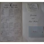 CRICKET- 1963 ENGLAND V WEST INDIES SCORECARD @ LORD'S FAMOUS DRAWN GAME SIGNED