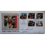 1995 RUGBY LEAGUE WORLD CUP LIMITED EDITION POSTAL COVER AUTOGRAPHED BY SHAUN EDWARDS