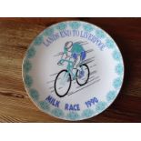 CYCLE RACING - 1990 MILK RACE TOUR OF BRITAIN OFFICIAL DOULTON PLATE