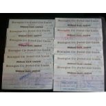 BIRMINGHAM CITY - COLLECTION OF OFFICIAL CLUB CHEQUES X 12