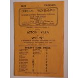 1946-47 WOLVES V ASTON VILLA