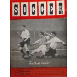 1950 SOCCER MAGAZINE - TOTTENHAM, ENGLISH &LEAGUE V IRISH LEAGUE TEAM PHOTOGRAPHS