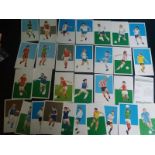 FOOTBALL CARDS - POSTCARD SIZE ACTION PORTRAITS FROM 1970'S