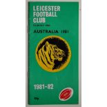 RUGBY UNION - 1981 LEICESTER V AUSTRALIA PROGRAMME & TICKET