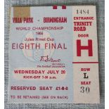 WORLD CUP TICKET VILLA PARK JULY 20TH SPAIN V WEST GERMANY