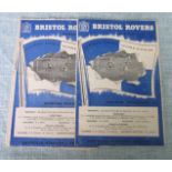 BRISTOL ROVERS PROGRAMMES 1954-55 SEASON