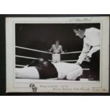 BOXING - BILLY WALKER V BOWIE ADAMS 1966 ORIGINAL PHOTOGRAPH