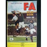 FA YEARBOOK 1955-56 HAND SIGNED ON COVER BY STAN MORTENSEN.