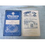 MANCHESTER UNITED AWAY PROGRAMMES FROM SEASON 1953-54 X 2