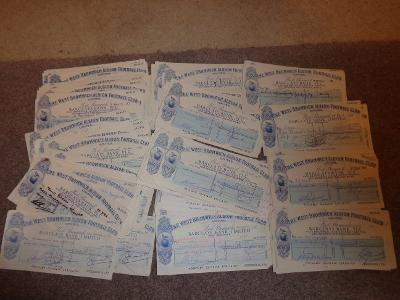WEST BROMWICH ALBION - COLLECTION OF OFFICIAL CLUB CHEQUES X 25