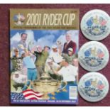 GOLF - 2001 RYDER CUP AT THE BELFRY PROGRAMME AND MEMORABILIA