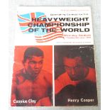 BOXING PROGRAMME CASSIUS CLAY V HENRY COOPER SIGNED CASSIUS CLAY + OTHERS