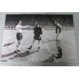 MANCHESTER UNITED & BOLTON - NAT LOFTHOUSE AND BILL FOLKES 1958 CUP FINAL SIGNED PHOTO