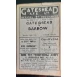 1949-50 GATESHEAD v BARROW