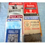 MANCHESTER UNITED AWAY PROGRAMMES 1962-63 X 11