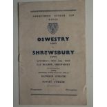 1952 SHREWSBURY V OSWESTRY SHROPSHIRE SENIOR CUP FINAL