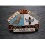 SPEEDWAY - READING 1990 CHAMPION BADGE