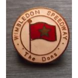 SPEEDWAY - WIMBLEDON BADGE