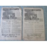 1946-47 STOCKPORT COUNTY PROGRAMMES X 2