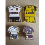 TOTTENHAM SPURS GILT KIT BADGES X 4