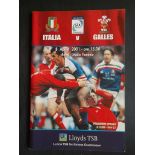 RUGBY UNION - 2001 ITALY V WALES