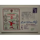 1974 LIVERPOOL V STROMSGODSET LIMITED EDITION POSTAL COVER SIGNED BY BILL SHANKLEY