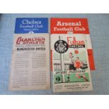 MANCHESTER UNITED AWAY PROGRAMMES 1950-51 SEASON X 4