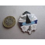 SPEEDWAY - IPSWICH 1987 SILVER BADGE