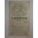 1949 ENGLAND V SCOTLAND & SOUTHEND V NEWPORT COUNTY BRITISH RAIL HANDBILL