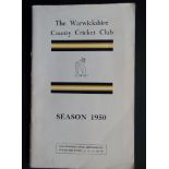 CRICKET - WARWICKSHIRE 1950 ANNUAL REPORT