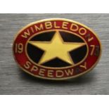 SPEEDWAY - WIMBLEDON 1973 BADGE