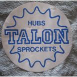 MOTORSPORT - TALON HUBS & SPROCKETS BLUE VINYL DECAL STICKER LARGE