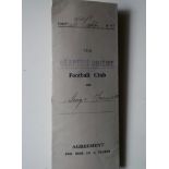 CLAPTON ORIENT - ORIGINAL PLAYERS CONTRACT 1945