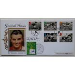 FOOTBALL HEROES LIMITED EDITION POSTAL COVER AUTOGRAPHED BY STANLEY MATTHEWS